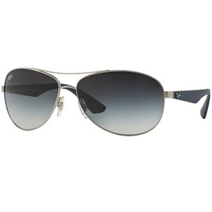 Ray-Ban Sunglasses Matte Silver w/Grey Lens